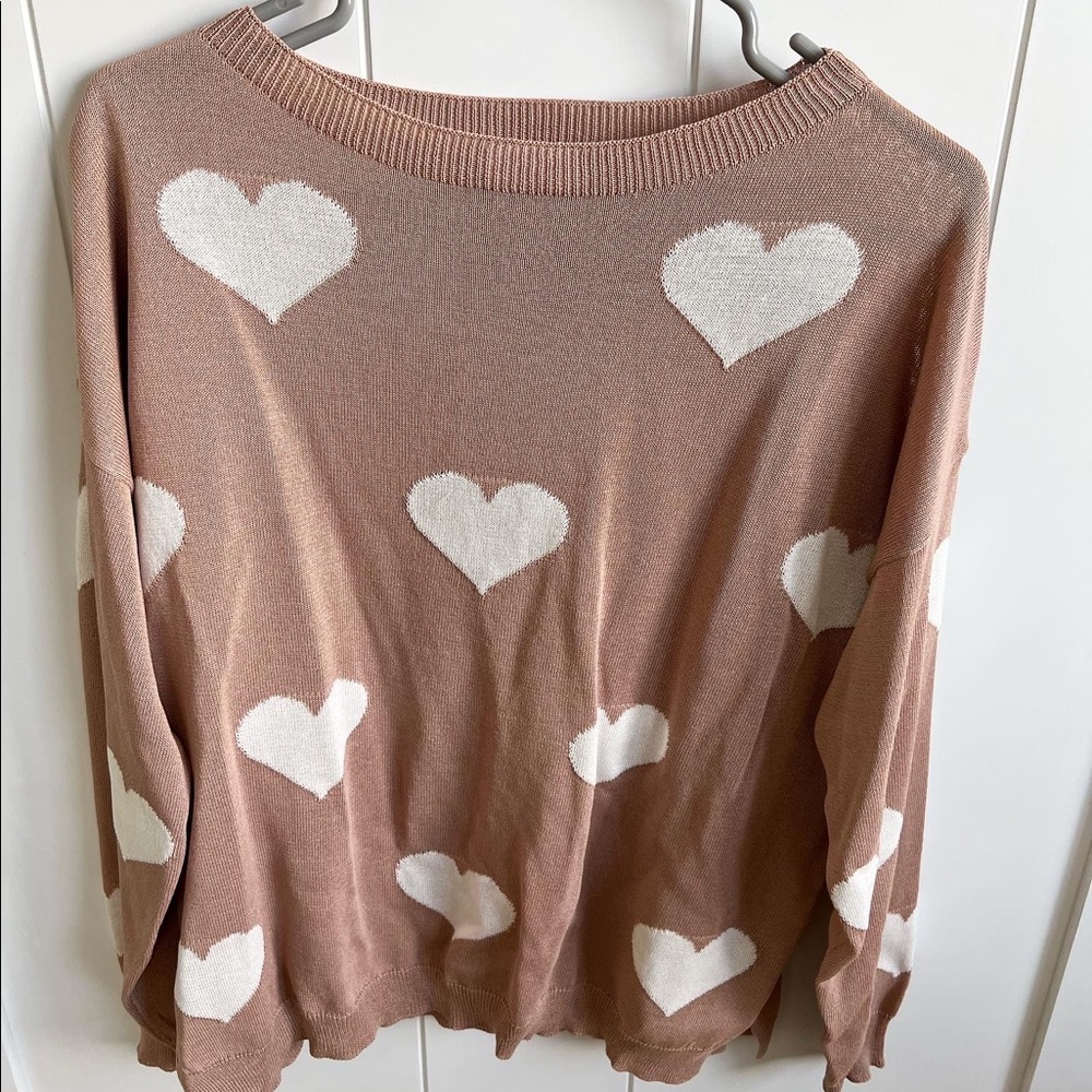 Pink Lily heart long sleeve